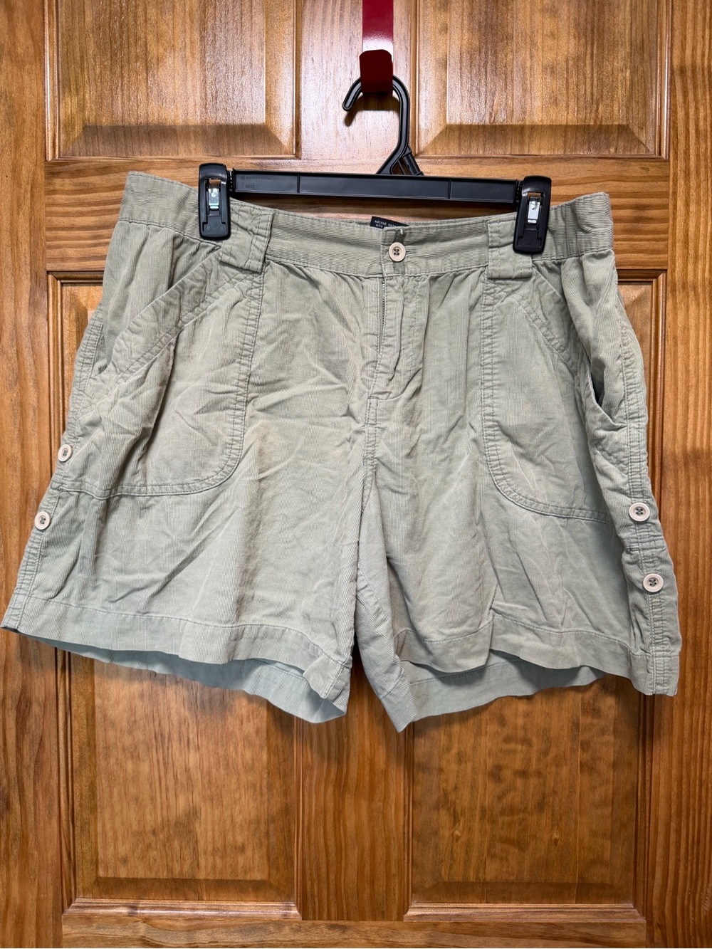 Athleta Light Green Corduroy Utility Shorts- Size 12
